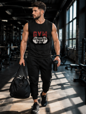 GYM MODE ON Men's Sleeveless T-Shirt | Premium Cotton Workout & Training Tank Top