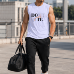 DON’T QUIT YOURSELF Men's Sleeveless T-Shirt | Premium Cotton Motivation & Fitness Tank Top - Lavender