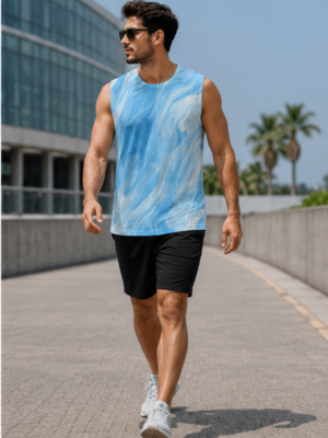 MAAKO Ocean Flow AOP Men's Sleeveless T-Shirt