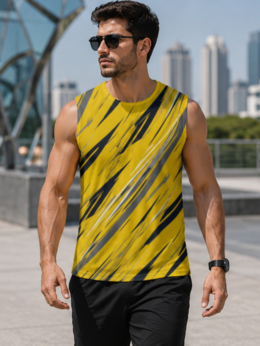 MAAKO Thunder Strike AOP Men's Sleeveless T-Shirt