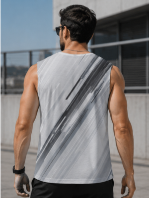 MAAKO Silver Streak AOP Men's Sleeveless T-Shirt