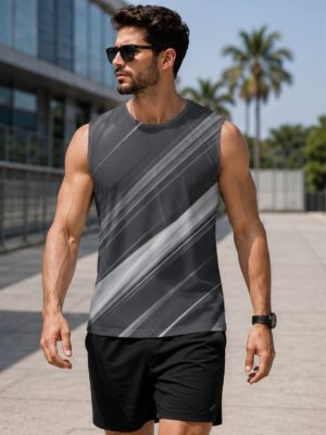 MAAKO Shadow Velocity AOP Men's Sleeveless T-Shirt