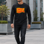 Positivity Powerful Graphic Full Sleeve T-Shirt – Premium Cotton Motivation Edition - Black