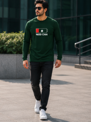 Need Chai Graphic Full Sleeve T-Shirt – Premium Cotton Casual Edition
