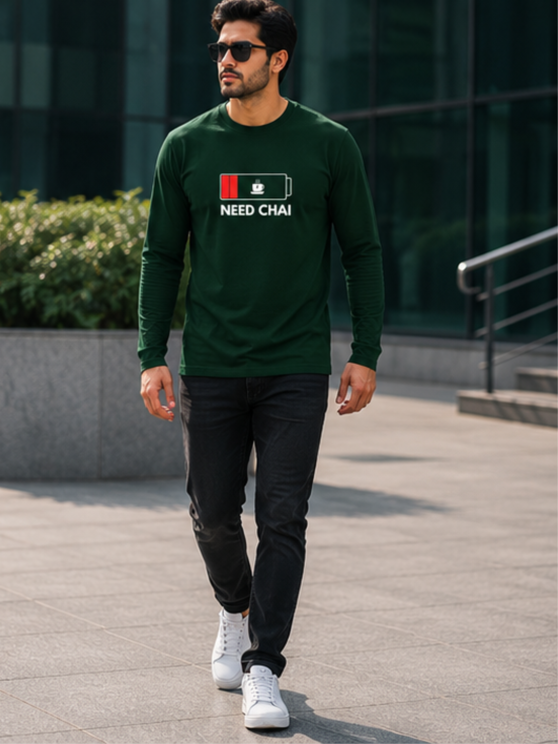 Need Chai Graphic Full Sleeve T-Shirt – Premium Cotton Casual Edition - Image 3
