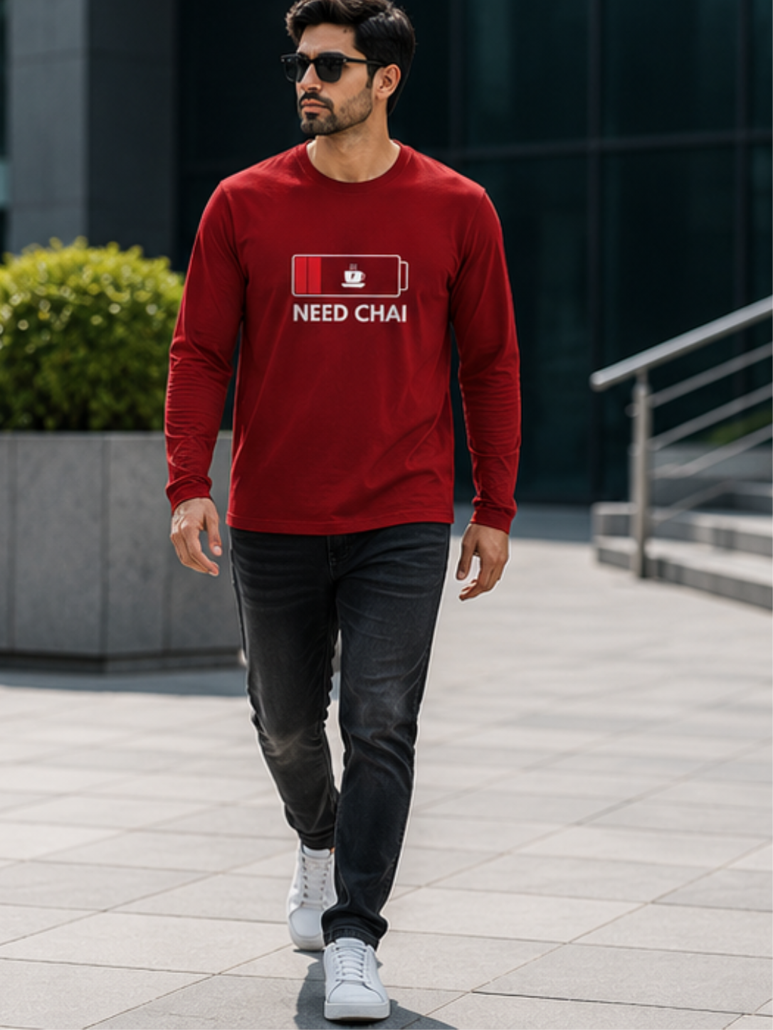 Need Chai Graphic Full Sleeve T-Shirt – Premium Cotton Casual Edition - Image 2