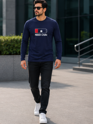 Need Chai Graphic Full Sleeve T-Shirt – Premium Cotton Casual Edition