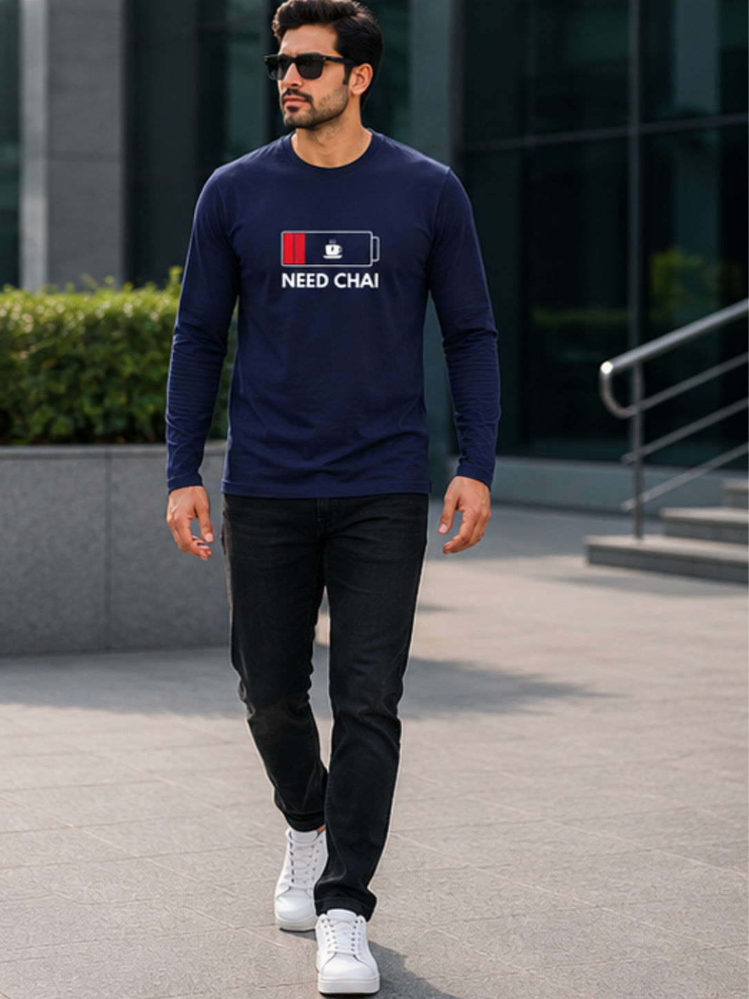 Need Chai Graphic Full Sleeve T-Shirt – Premium Cotton Casual Edition