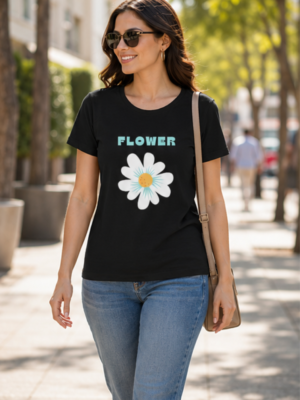 Flower Charm Cotton Tee