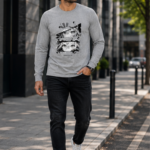 Anime Vision Graphic Full Sleeve T-Shirt – Premium Cotton Streetwear Edition - Grey Melange