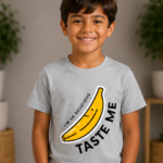 Taste Me Banana Graphic Crew Neck T-Shirt - Lavender