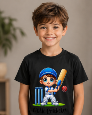 Little Cricketer Crew Neck T-Shirt