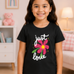 Just Love Girls Crew Neck T-Shirt - Black