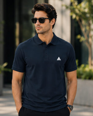 MAAKO WEAR Men's Premium Airtex Polo T-Shirt – Midnight Navy