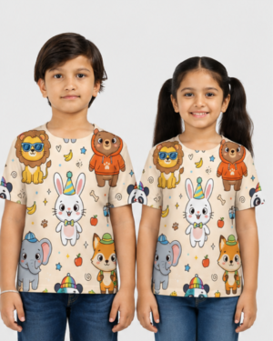 Cute Animal Kids AOP T-Shirts
