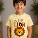 Little Lion Crew Neck T-Shirt - Light Yellow