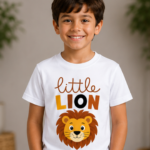 Little Lion Crew Neck T-Shirt - White