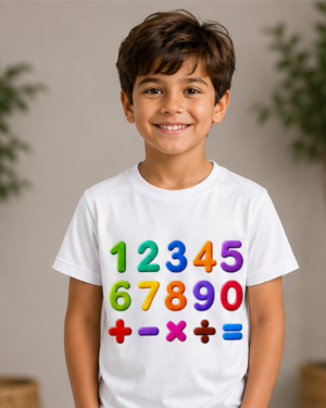 Little Genius Numbers Crew Neck T-Shirt