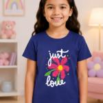 Just Love Girls Crew Neck T-Shirt - Dark Blue