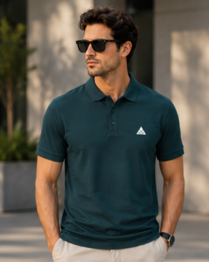 MAAKO WEAR Men's Premium Airtex Polo T-Shirt – Deep Teal