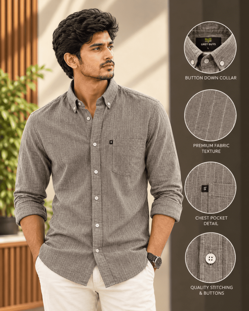 Men’s Premium Striped Button-Down Shirt | MAAKO WEAR